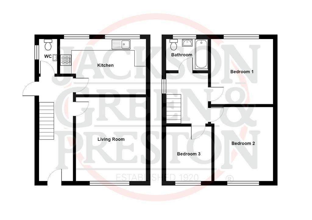 3 bedroom semi-detached house to rent - floorplan