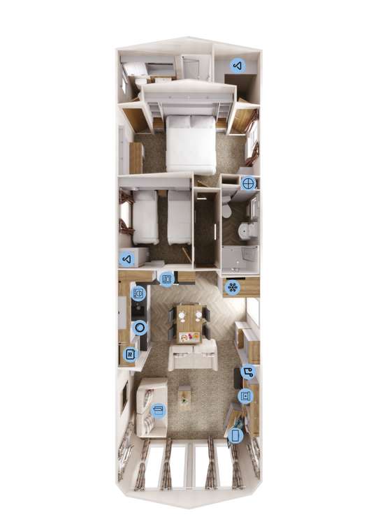 2 bedroom park home for sale - floorplan