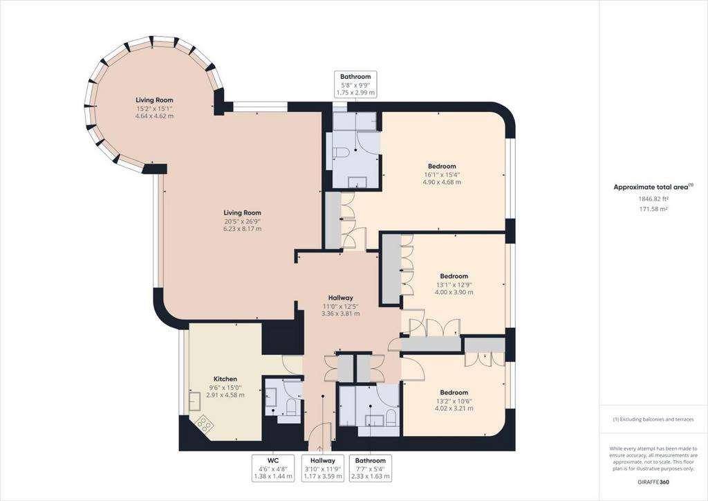 3 bedroom house to rent - floorplan