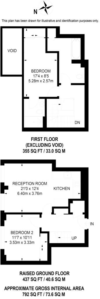 2 bedroom flat to rent - floorplan