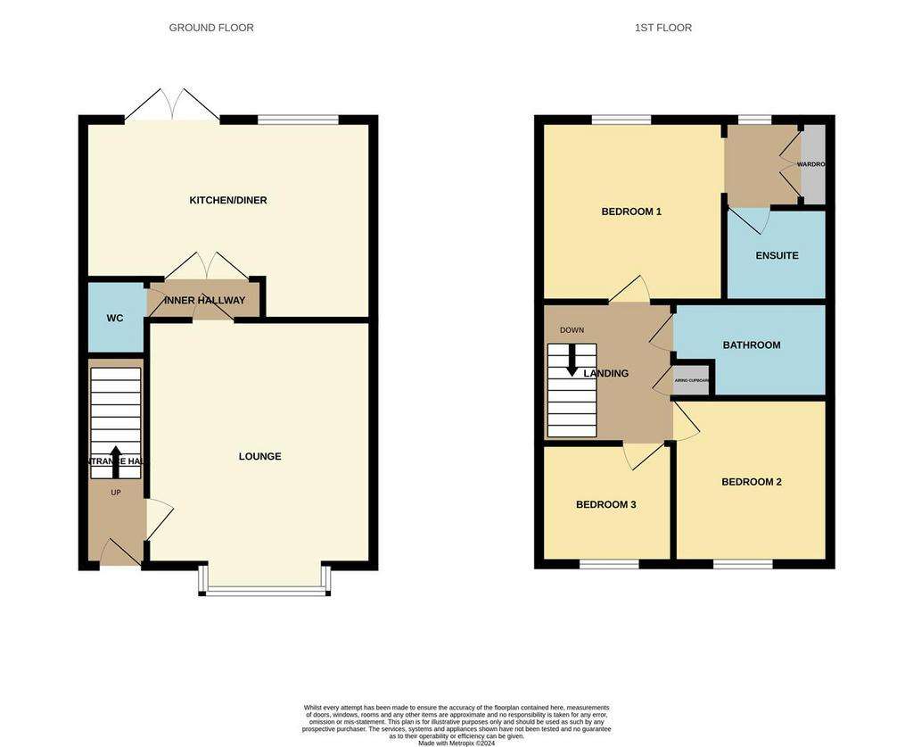 3 bedroom end of terrace house for sale - floorplan