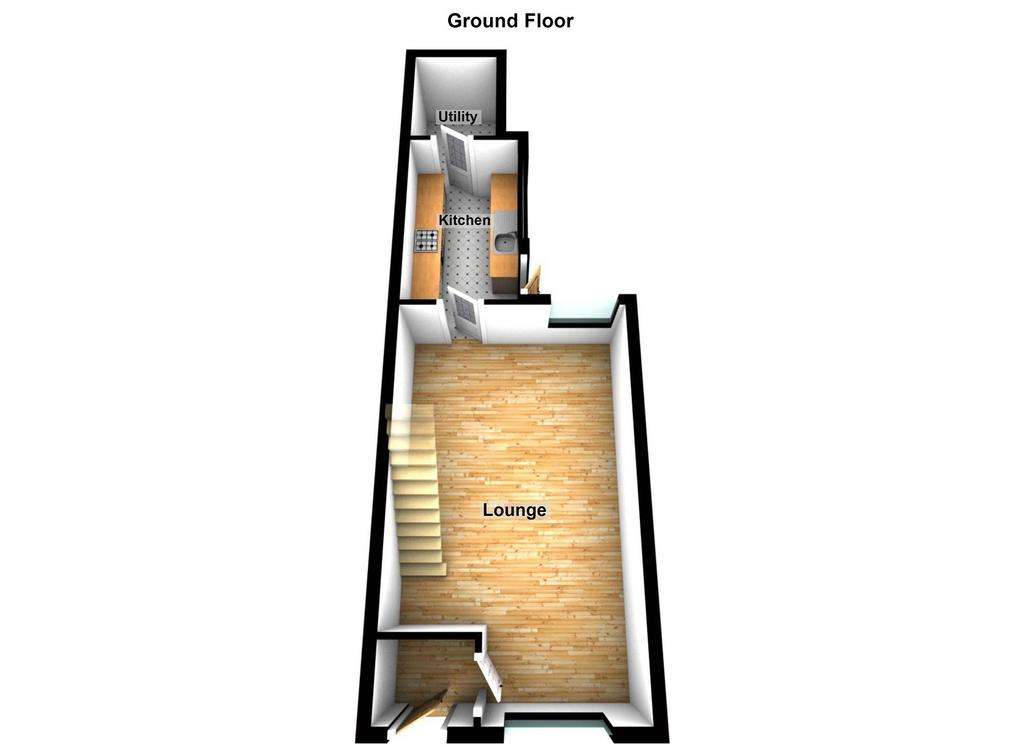 2 bedroom terraced house for sale - floorplan