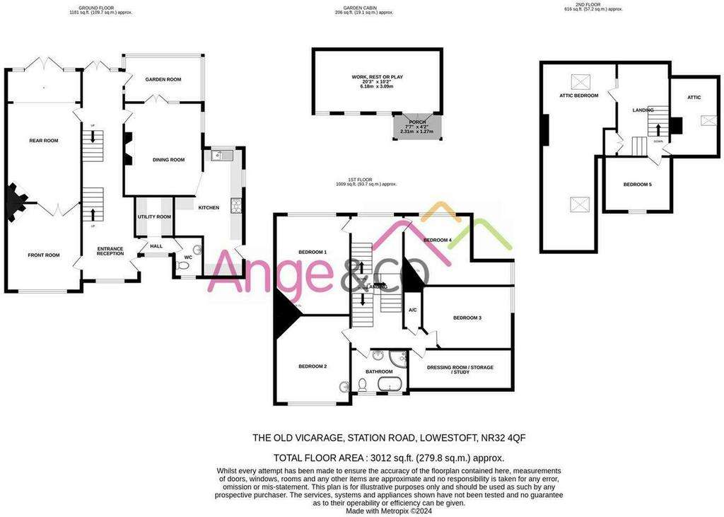 6 bedroom semi-detached house for sale - floorplan