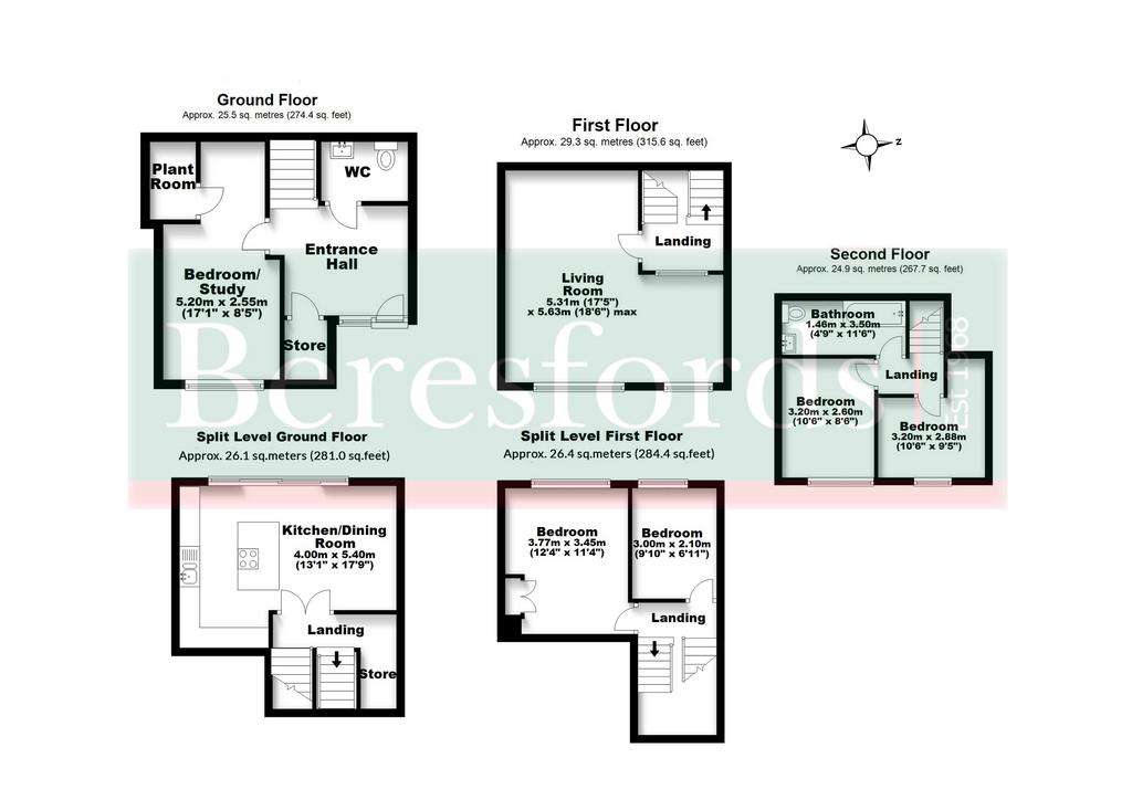 5 bedroom terraced house for sale - floorplan