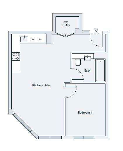 1 bedroom flat for sale - floorplan