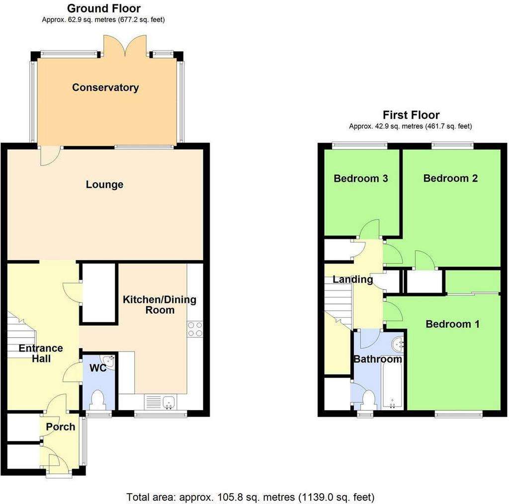 3 bedroom house to rent - floorplan