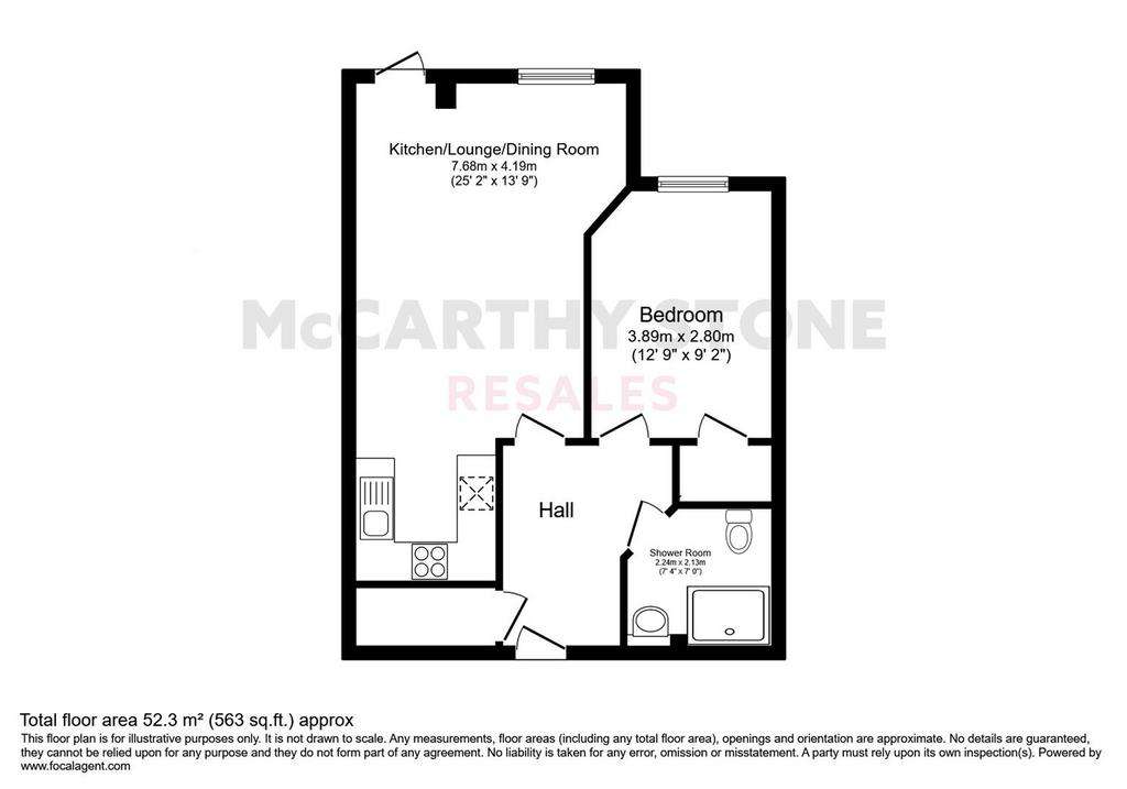 1 bedroom flat for sale - floorplan