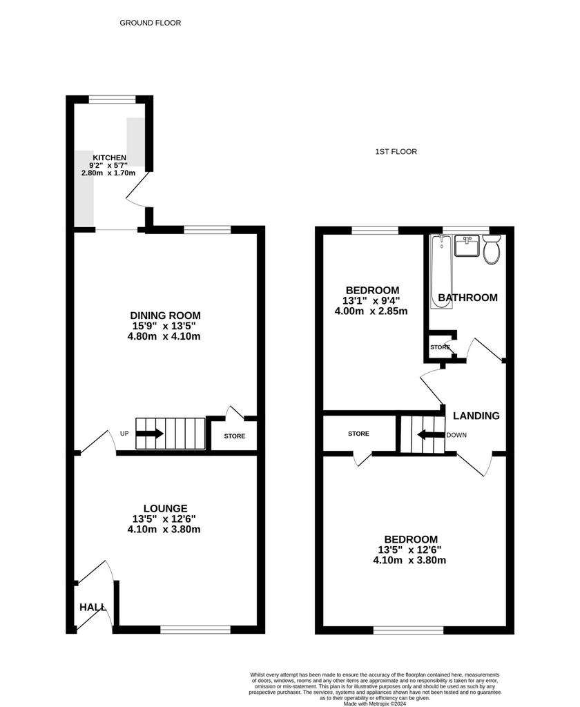 2 bedroom terraced house for sale - floorplan