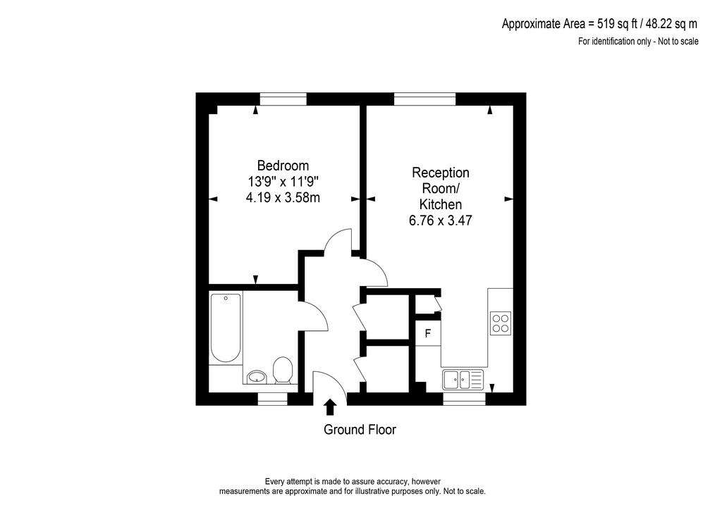 1 bedroom maisonette for sale - floorplan