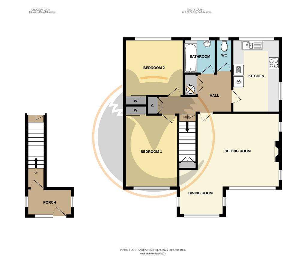 2 bedroom flat for sale - floorplan