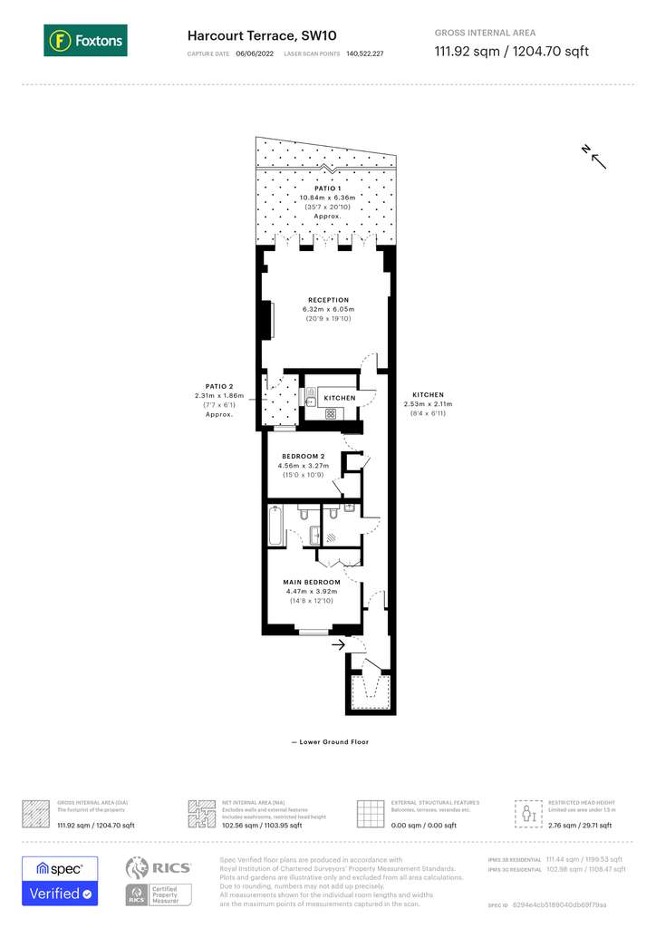 2 bedroom flat to rent - floorplan