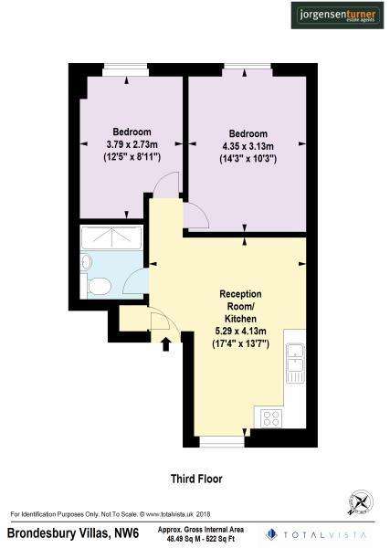 2 bedroom flat to rent - floorplan