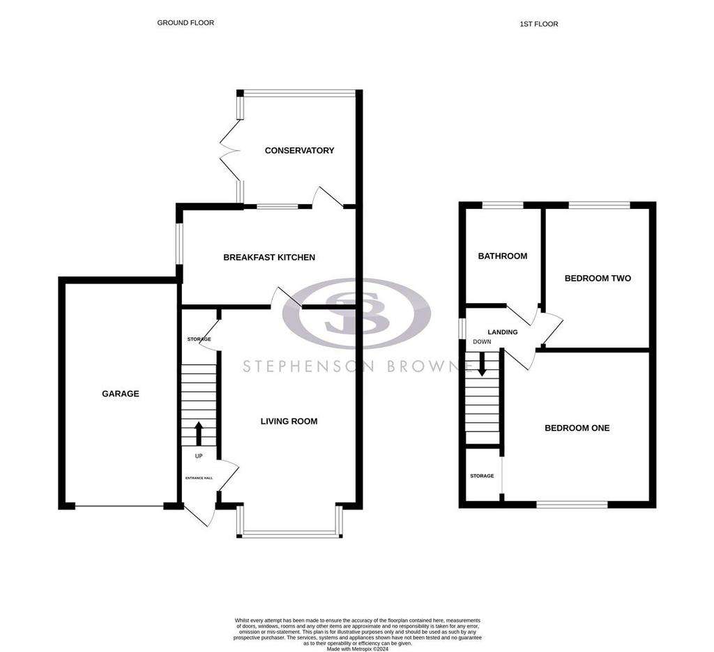 2 bedroom semi-detached house for sale - floorplan