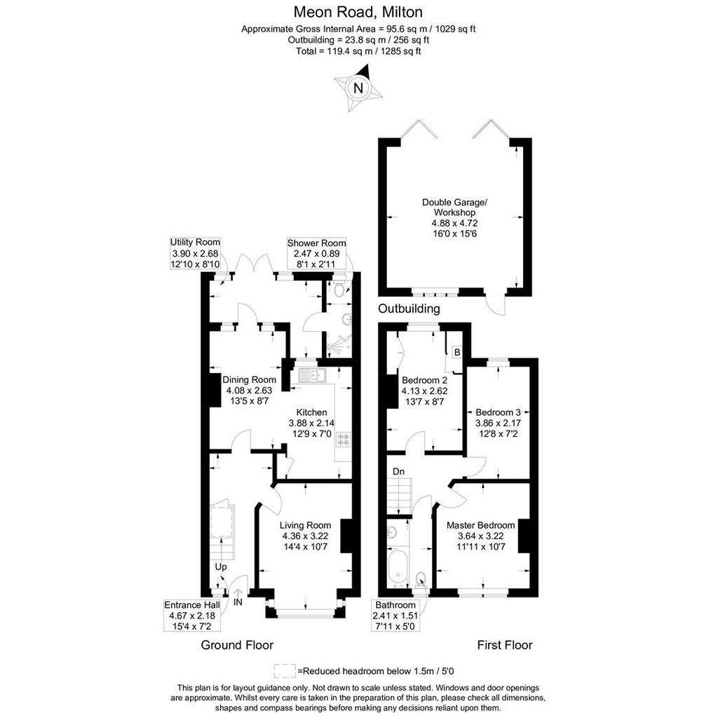 3 bedroom terraced house for sale - floorplan