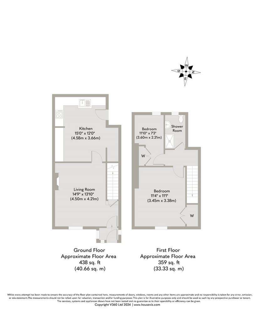 2 bedroom terraced house for sale - floorplan