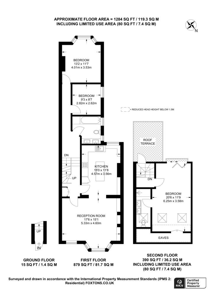 3 bedroom flat to rent - floorplan