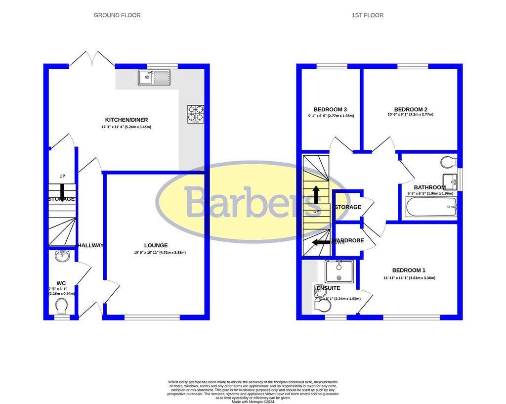 3 bedroom detached house to rent - floorplan