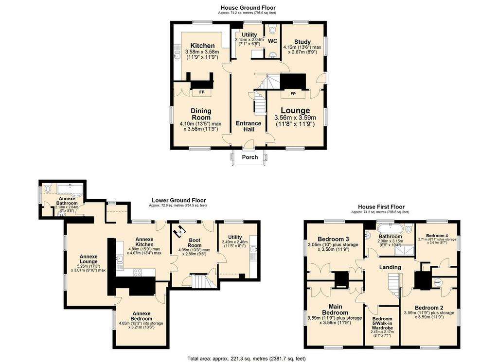 6 bedroom detached house for sale - floorplan