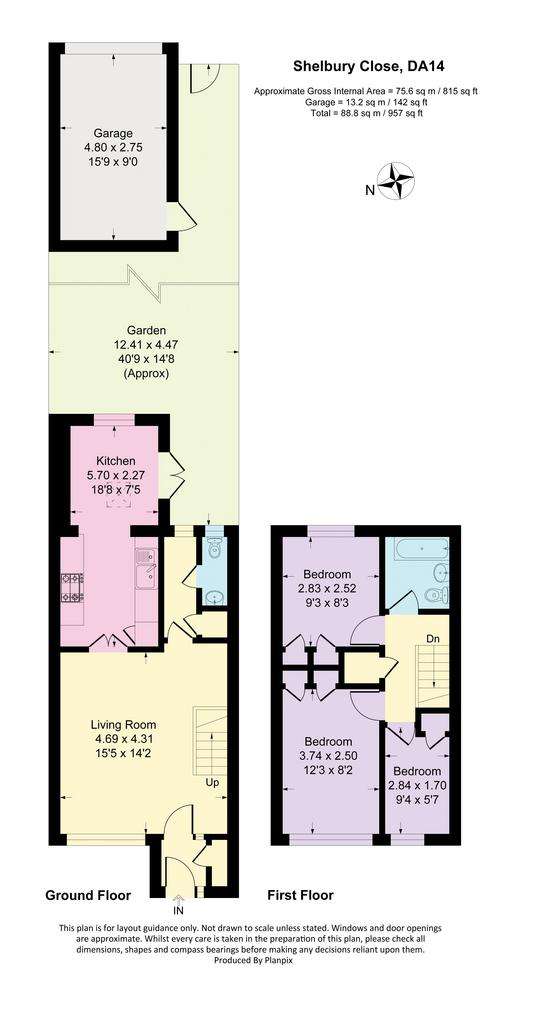 3 bedroom terraced house for sale - floorplan