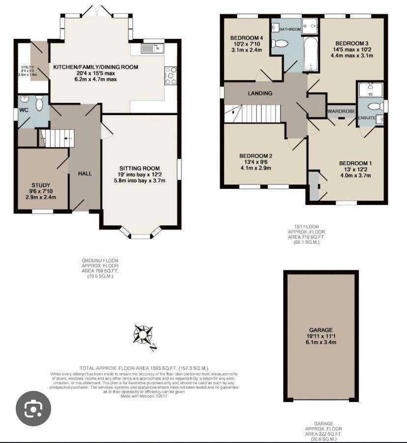 4 bedroom detached house for sale - floorplan