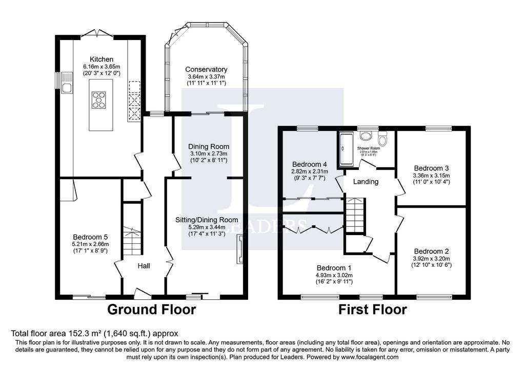 5 bedroom detached house to rent - floorplan