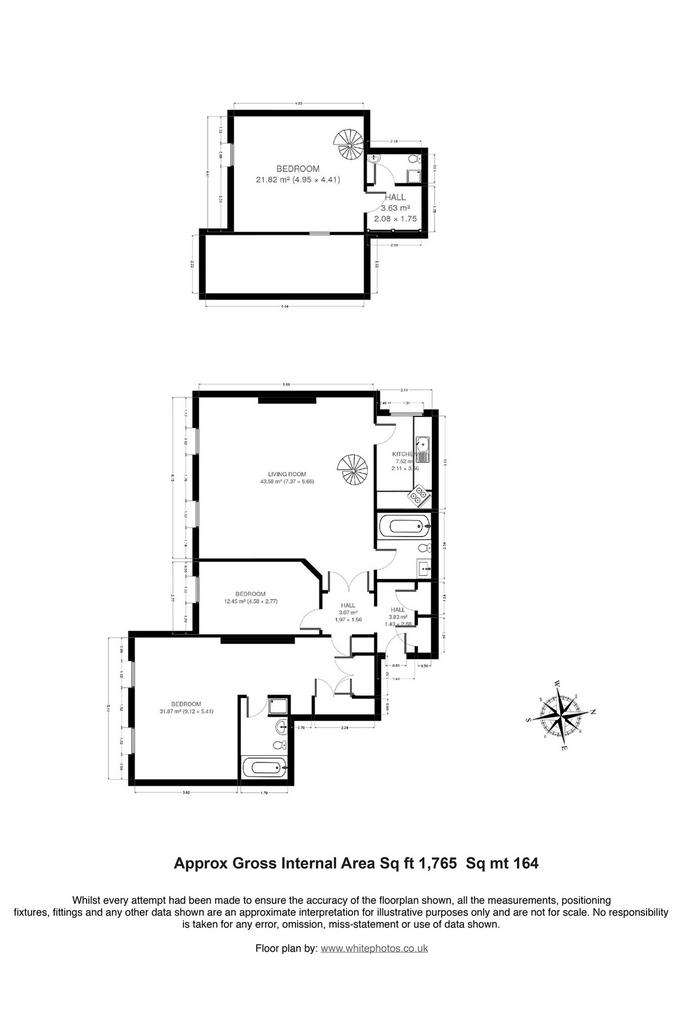 3 bedroom flat to rent - floorplan