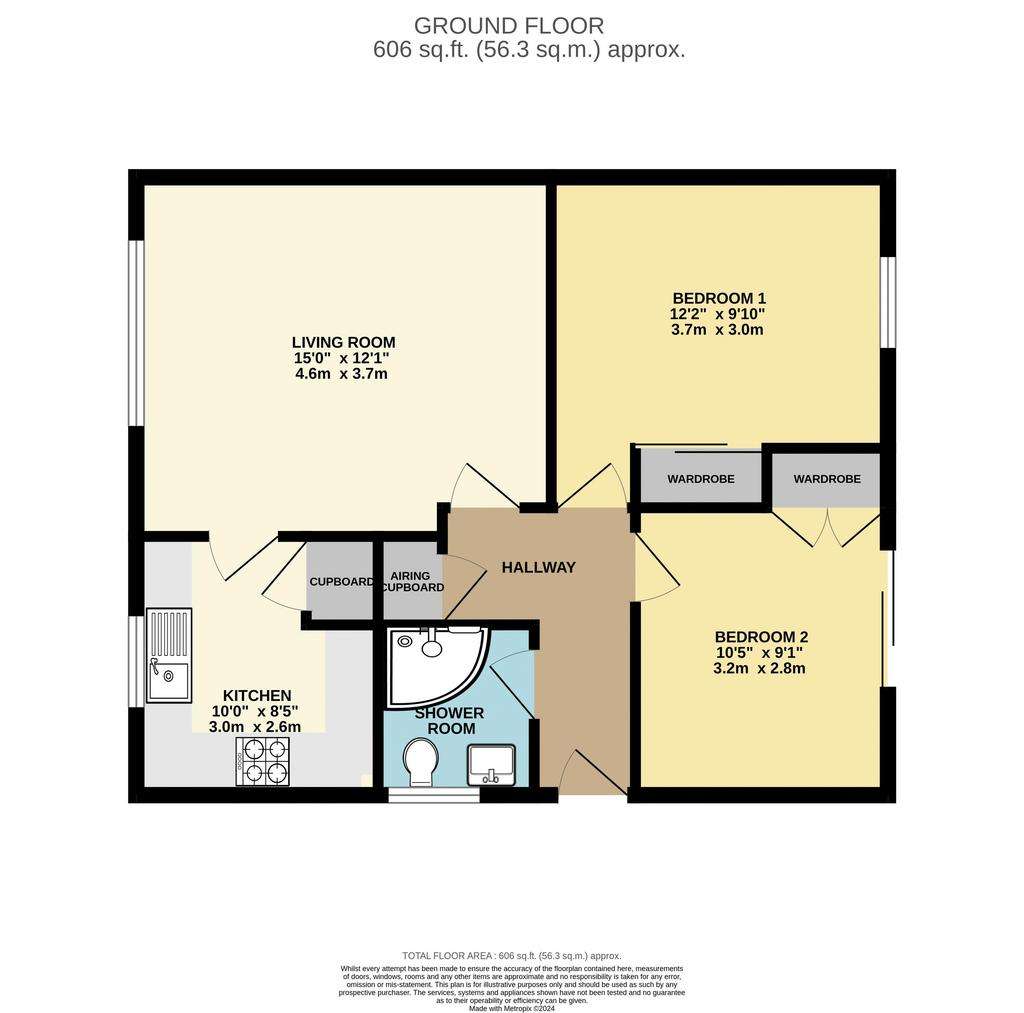 2 bedroom flat for sale - floorplan