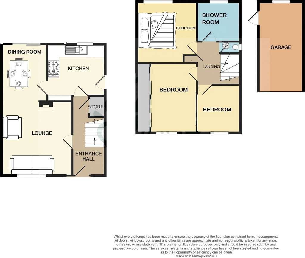 3 bedroom semi-detached house for sale - floorplan