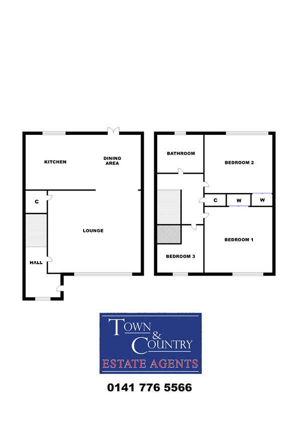 2 bedroom semi-detached house for sale - floorplan