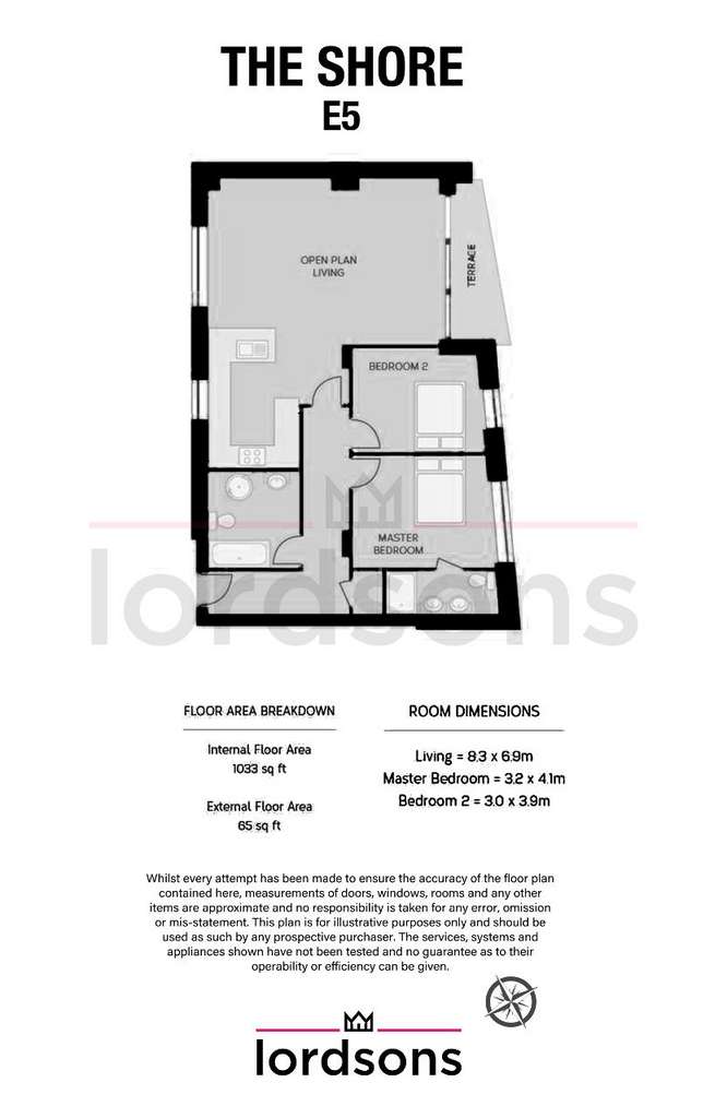 2 bedroom flat to rent - floorplan