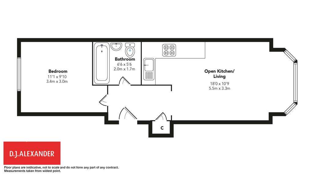 1 bedroom flat for sale - floorplan