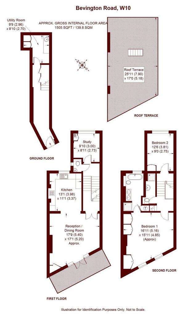 3 bedroom maisonette to rent - floorplan