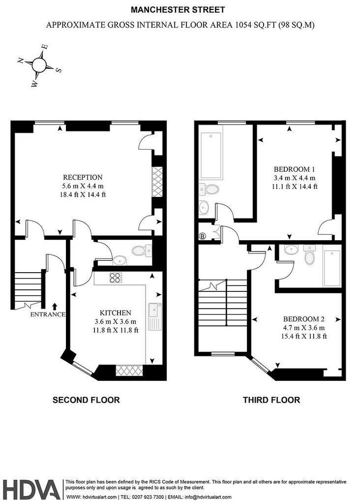 2 bedroom flat to rent - floorplan