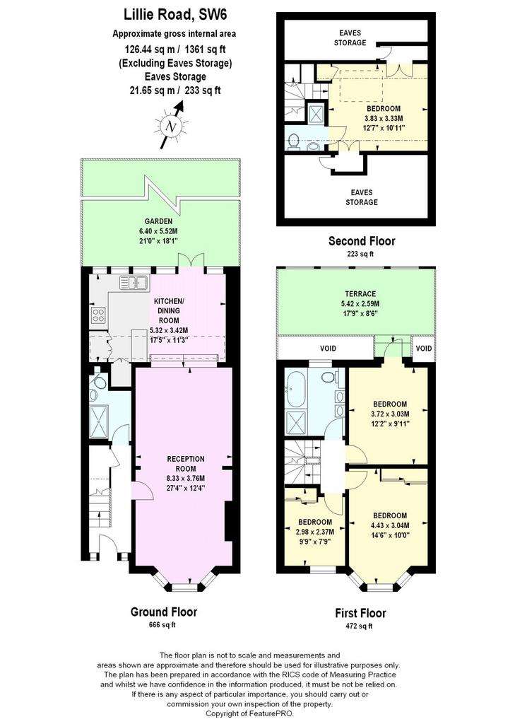 4 bedroom terraced house to rent - floorplan