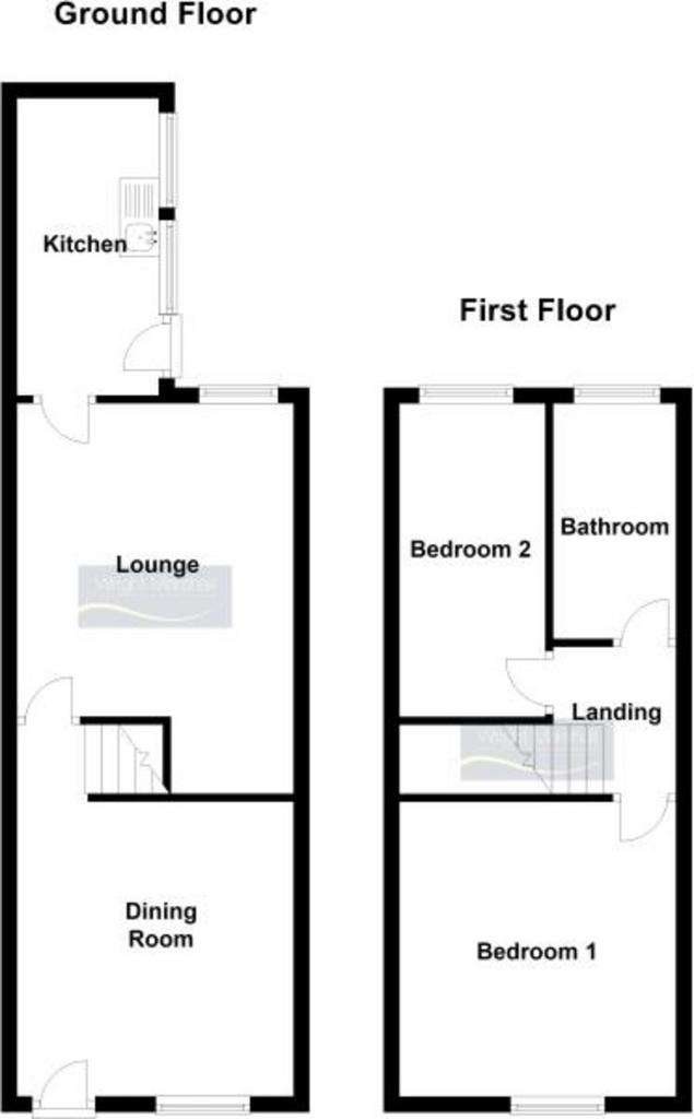 2 bedroom end of terrace house to rent - floorplan