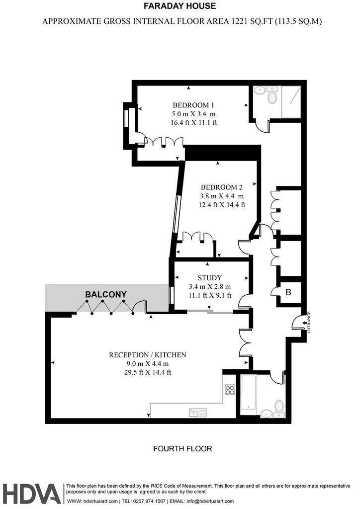 2 bedroom flat to rent - floorplan