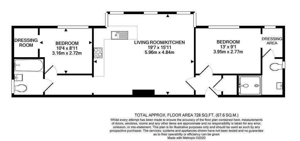 2 bedroom flat to rent - floorplan