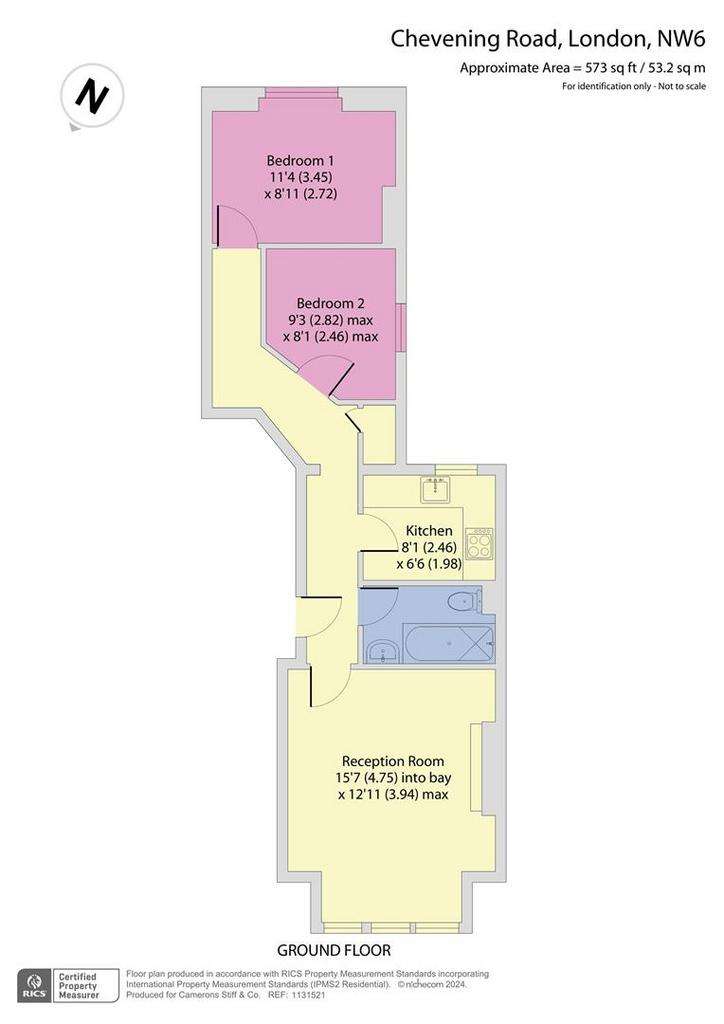 2 bedroom flat for sale - floorplan