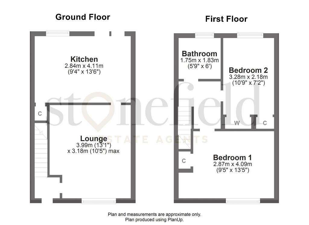 2 bedroom semi-detached house for sale - floorplan