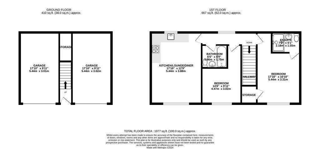 2 bedroom terraced house for sale - floorplan