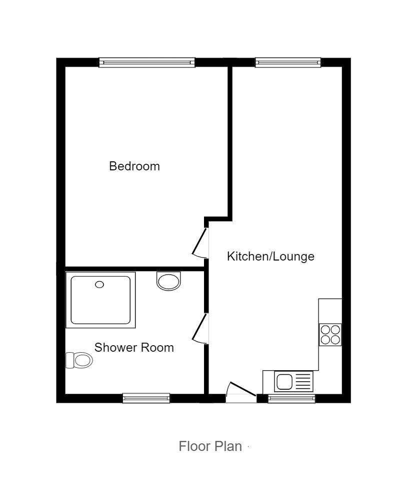 1 bedroom flat to rent - floorplan