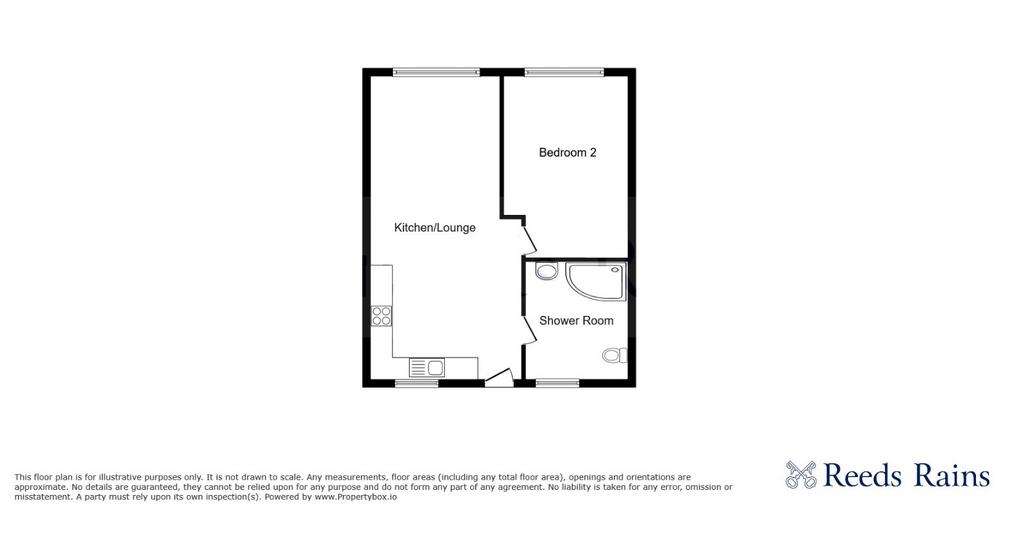 1 bedroom flat to rent - floorplan