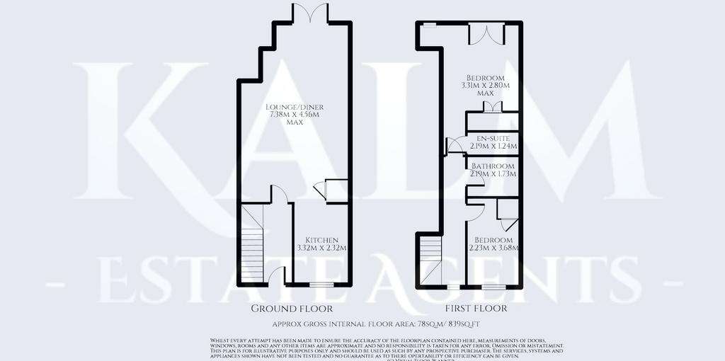 2 bedroom ground floor maisonette for sale - floorplan