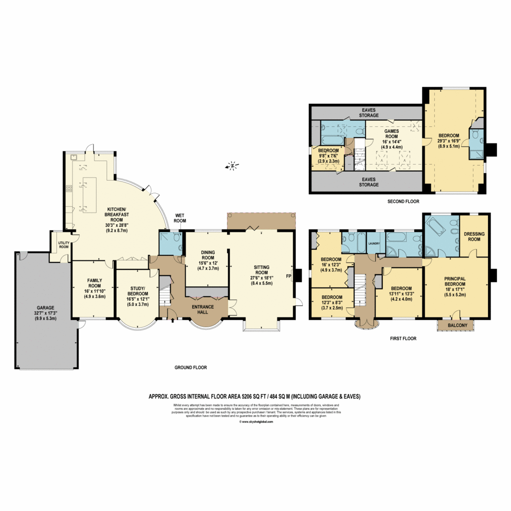 6 bedroom detached house for sale - floorplan