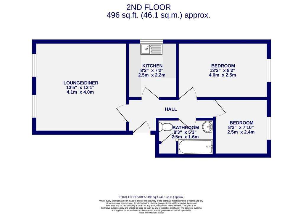 2 bedroom flat for sale - floorplan