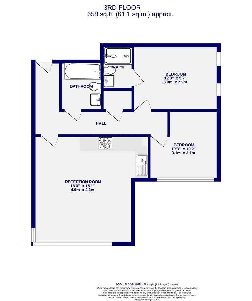 2 bedroom flat for sale - floorplan