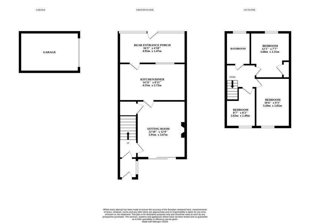 3 bedroom terraced house for sale - floorplan