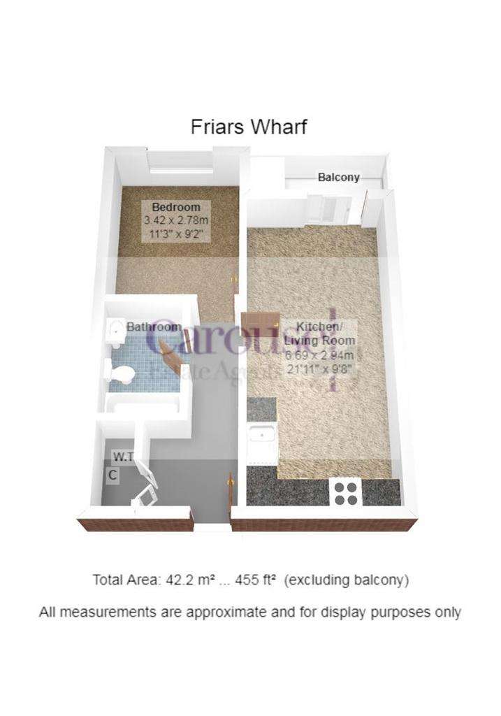 1 bedroom flat to rent - floorplan