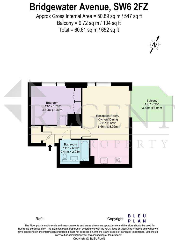 1 bedroom flat to rent - floorplan