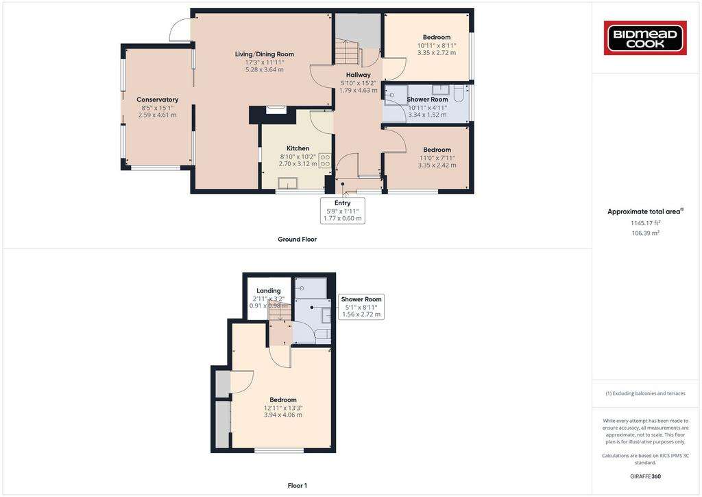 3 bedroom bungalow for sale - floorplan